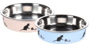 Flamingo Bella Cat Bowl - Метална купа за храна и вода за котки, розова , 160 мл./10 см. 1