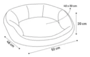 Flamingo Round Bed - Меко легло за кучета и котки , 52 х 46 х 18см., бежово 4