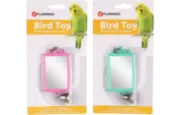 Flamingo - Играчка за папагали - огледалце със звънче, 6х8 см. 2