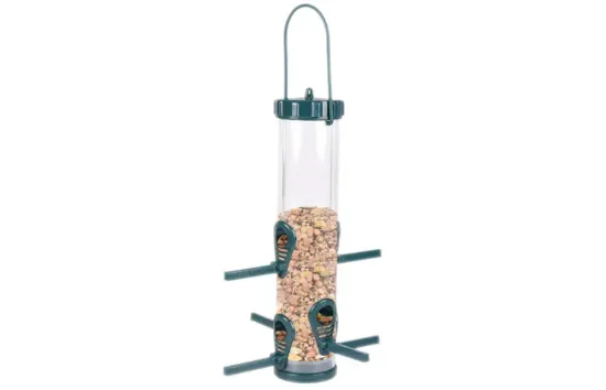 Flmingo Feeder Silo Survival Transparent Green - Хранилка за птици, 22/4 см.