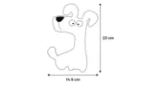 Flamingo Toy Pebbles Dog Blue - Играчка за кучета от рипсено кадифе, 14.5 см L X 4.5 см W X 23 см H 2