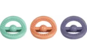 Flamingo Tri ring rubber - Дентална играчка за кучета за дъвчене, масажираща венците , 11/14.5 см./три цвята 2