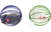 Flamingo Cat toy wire ball - Забавна котешка играчка - мишка в топка, 6 см. 1
