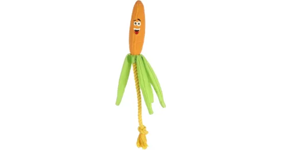 Flamingo Corn with rope - Забавна играчка за кучета във форма на царевица с въже, 46 см.