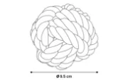 Flamingo Cotton Taylor knotted ball - Забавна многоцветна кучешка играчка - памучна въжена топка, 5,5 см. 3
