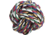 Flamingo Cotton Taylor knotted ball - Забавна многоцветна кучешка играчка - памучна въжена топка, 5,5 см. 4