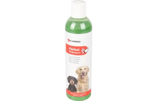 Flamingo Shampoo - Шампоан за кучета, успокояващ и освежаващ с билки, 300 мл.