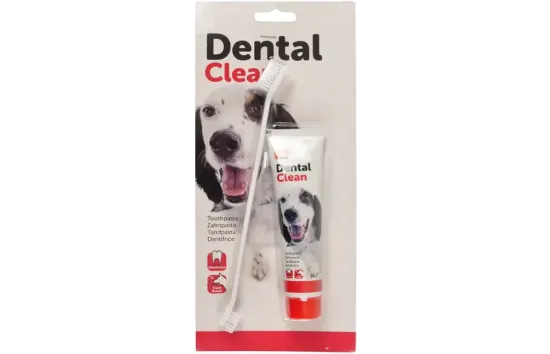 Flamingo pet care - Комплект паста за зъби с четка за кучета, 85 гр.