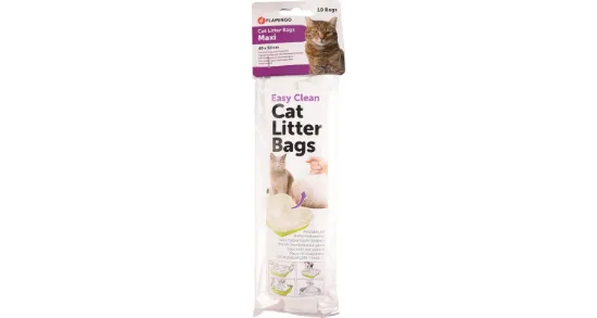 Flamingo - Торбички за котешка тоалетна Маxi , 10 Броя х 40/50 см.