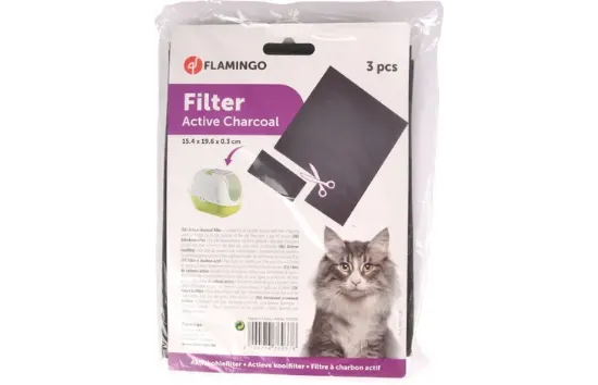 Flamingo - Универсален филтър за всички котешки тоалетни, 15/20 см - 3 броя