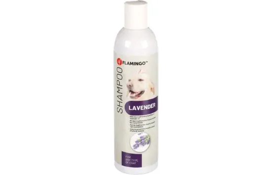 Flamingo Shampoo - Шампоан за кучета с антибактериално действие с лавандула за всеки тип козина, 1 литър