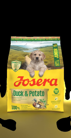 Josera Duck & Potato – беззърнева суха храна с патица и картофи за кучета, 12.5 кг