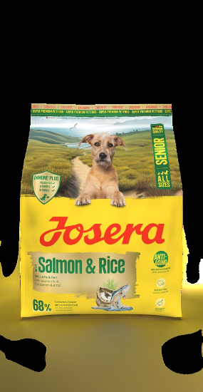 Josera Dog Senior Salmon & Rice — суха храна за възрастни кучета, със сьомга и ориз, 12.5 кг