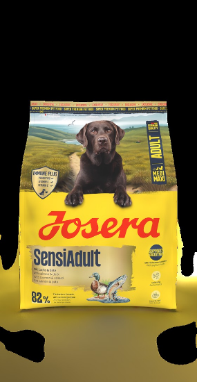 Josera SensiAdult — суха храна за кучета с патица и сьомга за чувствително храносмилане, 900 гр