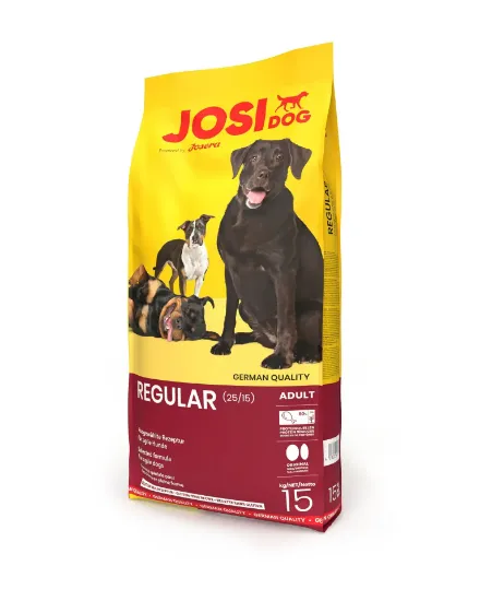 Josera Josidog Regular - Пълноценна суха храна за израснали кучета с нормална и повишена енергийна потребност с пилешко месо, 15 кг.