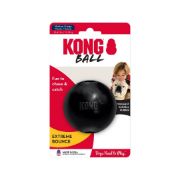 Kong Extreme Medium / Large - Кучешка играчка - гумена топка за гонене и дъвчене 7 см. черна 2