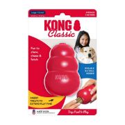 Kong Classic XL - Забавна премиум гумена играчка за дъвчене за кучета от едри породи с пространство за лакомства, 13 см. 4