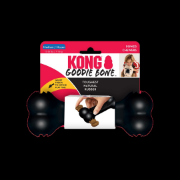 Kong Goodie Bone Medium - Кучешка играчка - кокал за дъвчене с място за слагане на лакомства 18 см.черен 2
