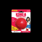 Kong Biscuit Ball Large - Гумена издръжлива топка за кучета за игра с място за пълнене с лакомства 10 см. 2