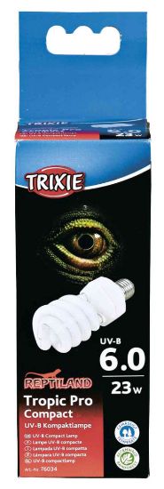 Trixie Tropic Pro Compact 6.0 Compact Lamp - UV-B компактна лампа, симулира естественото UV лъчение на слънцето, 23 W