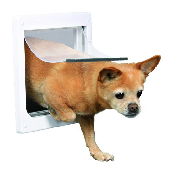 Trixie 2-Way Flap XS-S - Гъвкава вратичка за вграждане с безшумно действие, 25 × 29 см.