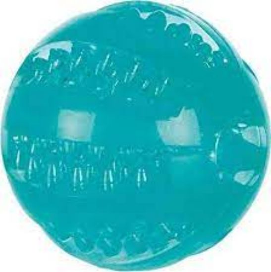 Trixie Denta Fun Ball - Дентална играчка за кучета - гумена топка масажираща венците с аромат на мента, 6 см.