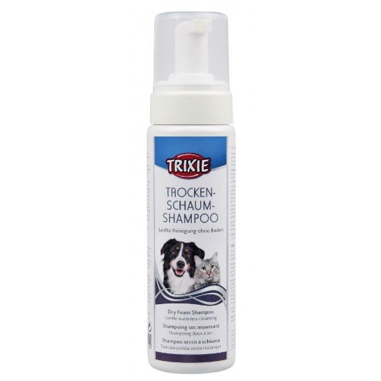 Trixie Dry Foam Shampoo - Шампоан за сухо къпане за кучета, котки и други домашни любимци, 230 мл.