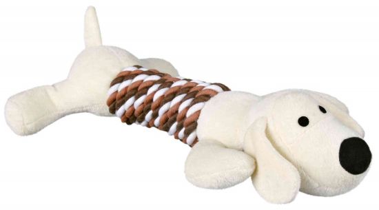 Trixie Animal with Rope - Забавна играчка за кучета - плюшено животно с въже за дъвчене, 32 см./1 брой