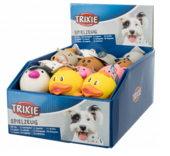 Trixie Ball Animal - Забавни играчки за кучета под форма на различни животни, 6 см./1 брой