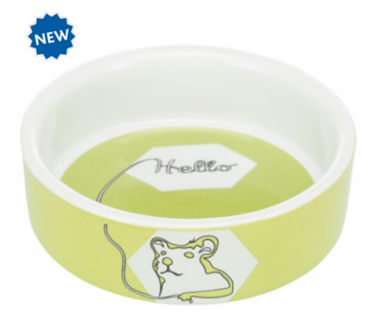 Trixie Ceramic Bowl - Керамична купа за храна и вода за хамстери и други малки гризачи, 90мл.