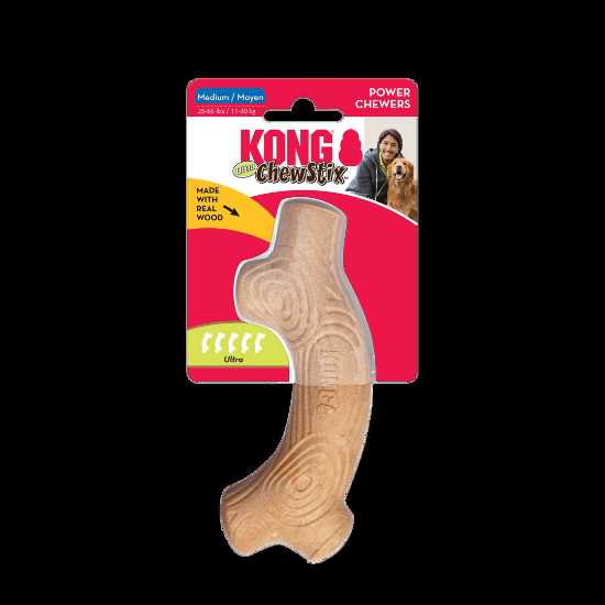 Kong ChewStix Medium - Кучешка играчка за дъвчене с аромат на бекон