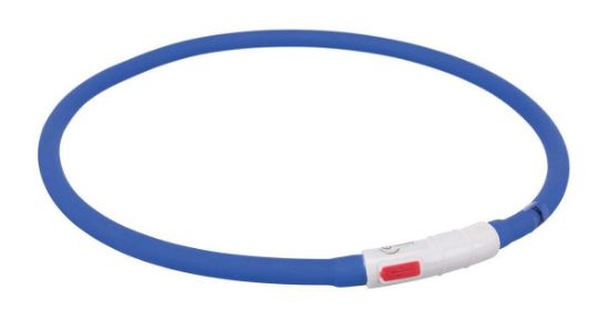 Trixie - Регулируем светещ нашийник за кучета s USB, 70 см. - син