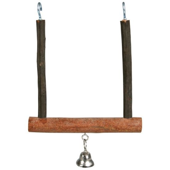 Trixie Natural Living Trapezoidal Swing - Люлка със звънче за птици 12х15 см