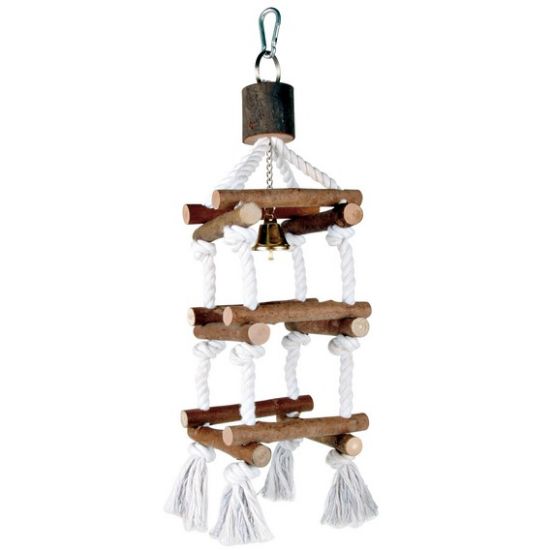 Trixie Small Wooden Ladder - Малка дървена стълба с 4 страни за папагали 34 см