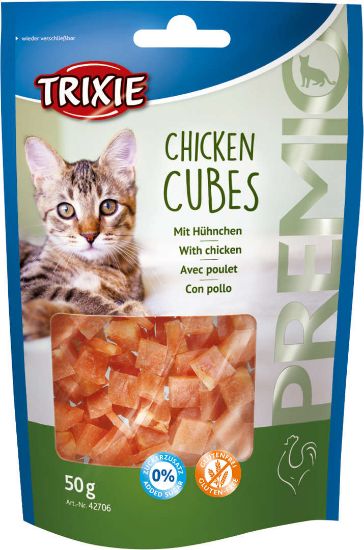 Trixie Premio Chicken Cubes - деликатесно лакомство от чисто пилешко месо, 50 гр.