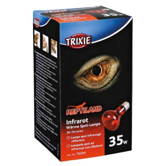 Trixie Infrared Heat Spot Lamp - Инфрачервена точкова точкова лампа за терариум, 35 W