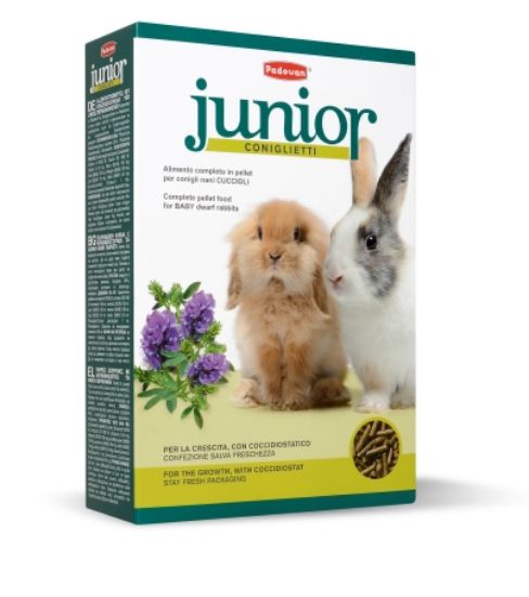 Padovan JUNIOR conigletti - Пълноценна храна за подрастващи зайчета 850 гр