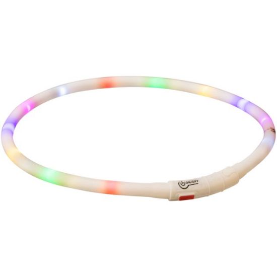 Trixie XS - XL - Светещ нашийник за кучета с USB кабел за зареждане, до 70 см. /10 мм.