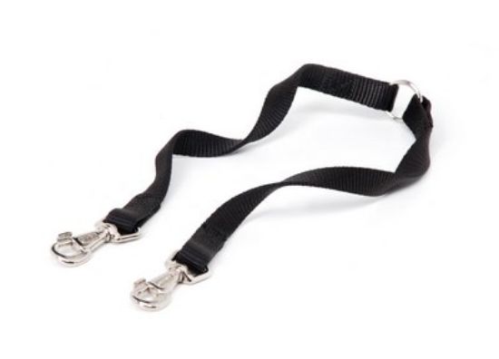 Camon Nylon twin leash - повод за две кучета черен / 15 мм. / 350 мм.