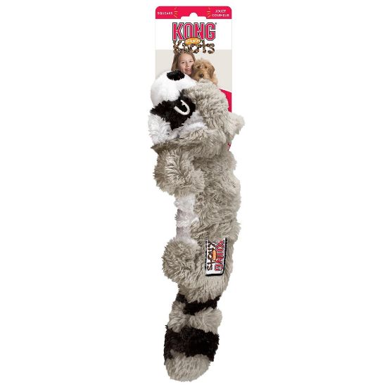 Kong Scrunch Knots Racoon Medium/Large - Забавна играчка за кучета , плюшен енот - 37 см.