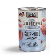 Mac's Kitten Chicken and Beef - Премиум консервирана храна за подрастващи котки, без зърно, с пилешки сърца и телешко месо, 400 гр. 1
