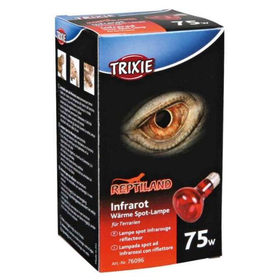 Trixie Infrared Heat Spot Lamp - Инфрачервена точкова точкова лампа за терариум, 75 W