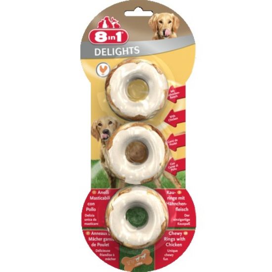 8in1 Delights Rings - деликатесно лакомство пръстени с пилешко месо
