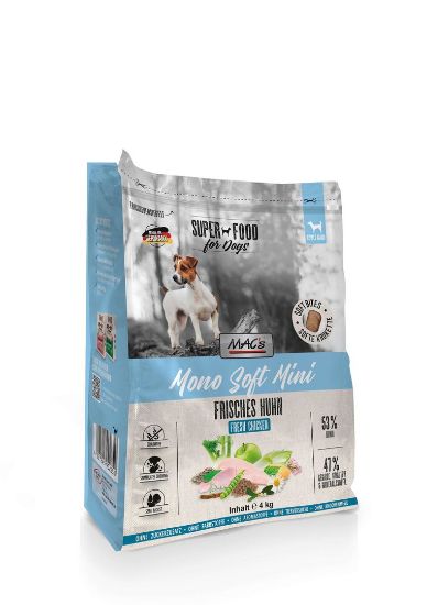 MACs Dog Mono Soft MINI FRESH Пълноценна храна за куче от дребни породи с чувствителен стомах - пиле 4кг.
