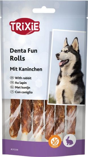 Trixie - Denta Fun Заешки рулца - 70 гр. - 12 см -х в пакет