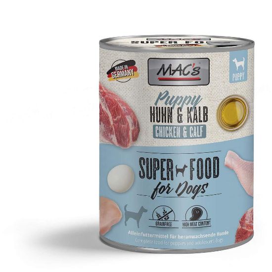 Mac's Puppy chicken and beef - Премиум консервирана храна за подрастващи кучета с птиче и говеждо месо