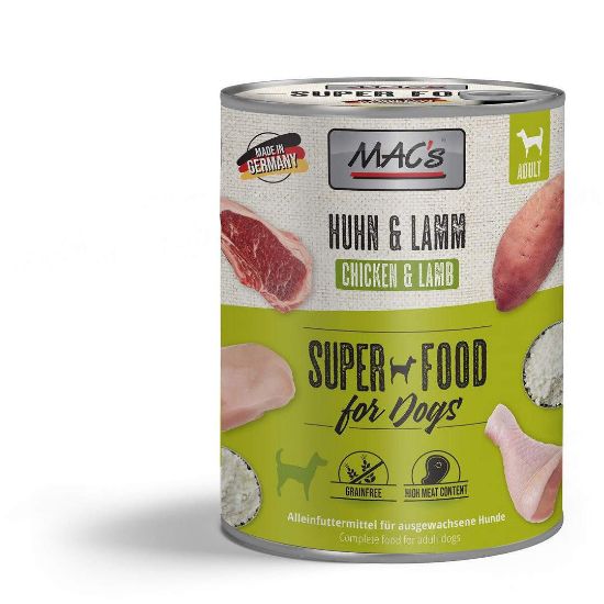 Mac's Dog chicken lamb - Пълноценна консервирана храна за кучета, без зърно, с пилешко и агнешко месо