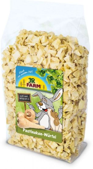 JR Farm - Кубчета пащърнак с много сурови фибри за гризачи и зайци джуджета, 125 гр.