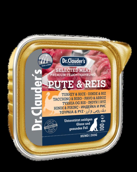 Dr. Clauder's-Selected Meat Pro Hair Skin Truthahn Rice - пуйка и ориз за кучета с проблемна кожа и козина, 100 гр