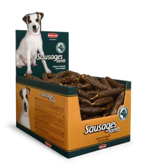 Padovan Sausages - Лакомство натурални саламчета за кучета - агнешки, х 8 см